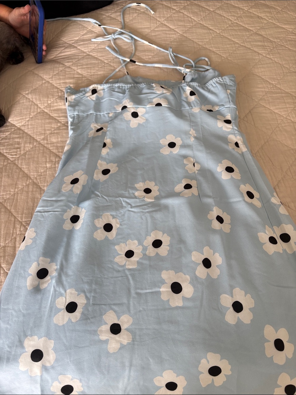 Princess Polly Pale Blue Floral Slip Dress - Picture 7 of 8